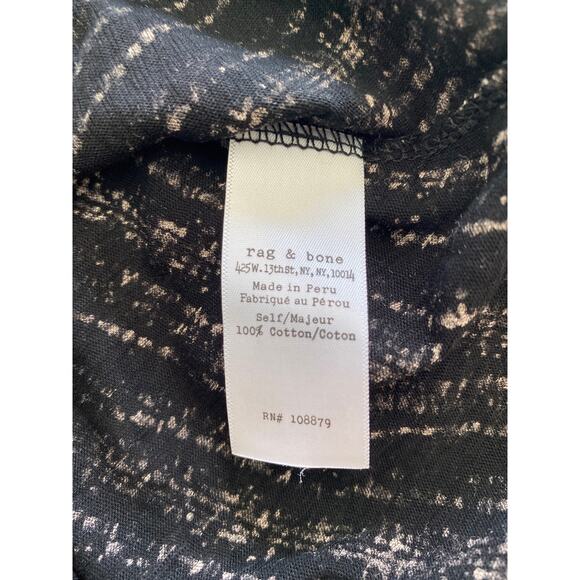 Rag & Bone/JEAN Black & White Striped Short Sleeve Top Size XS Career - Picture 7 of 9